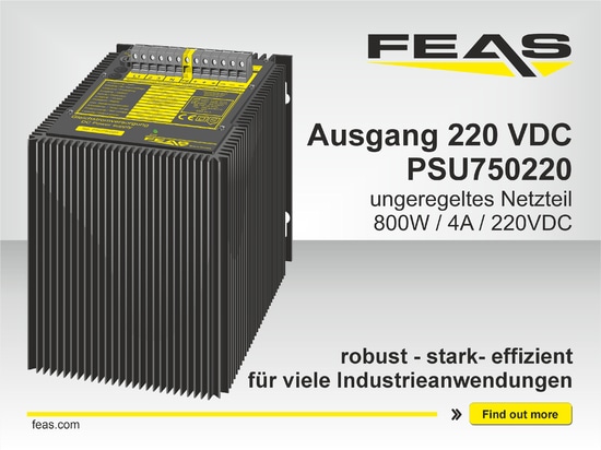 PSU750220 - Robustes Netzteil mit 220VDC-Ausgang - von FEAS