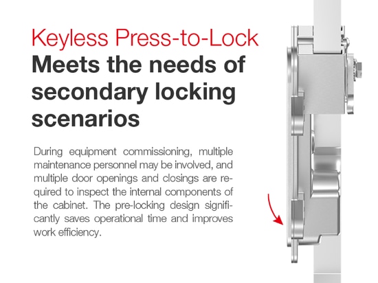 Keyless Press-to-Lock | Erfüllt die Anforderungen von Zweitverriegelungsszenarien