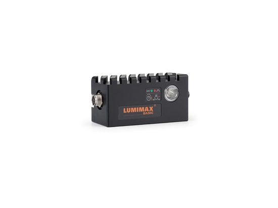 Der Betrieb des LUMIMAX BASIC Strobe in Verbindung mit dem BASIC Controller BFC1 bringt bis zu 30-mal mehr Lichtleistung als im Dauerbetrieb