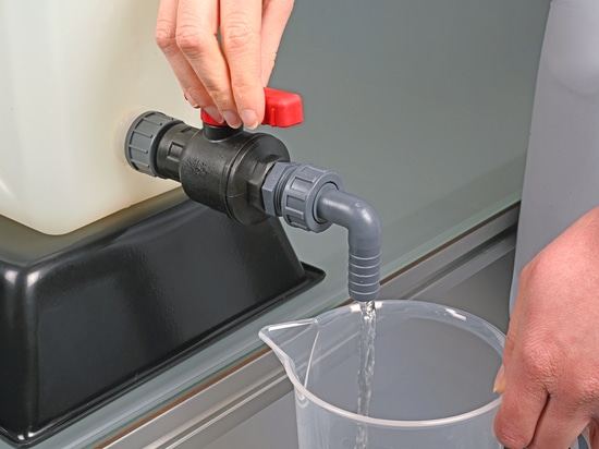Kugelhahn aus Polypropylen (PP) in robuster Industriequalität (Bürkle GmbH)