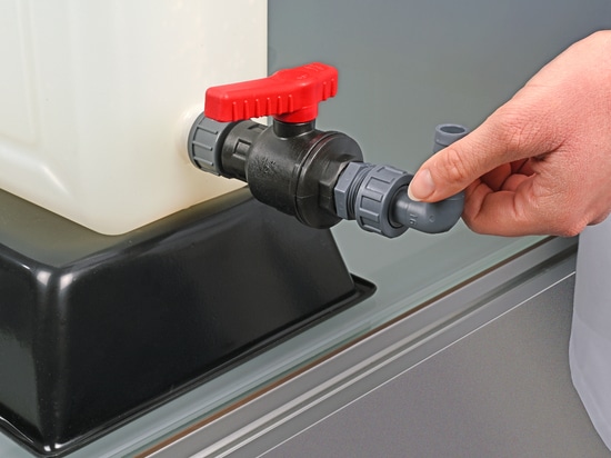 Kugelhahn aus Polypropylen (PP) in robuster Industriequalität (Bürkle GmbH)