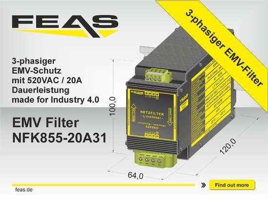 Dreiphasige Störfestigkeit: NFK855-20A31 – Ihr Schlüssel zu EMV-konformen Produktionsnetzwerken
