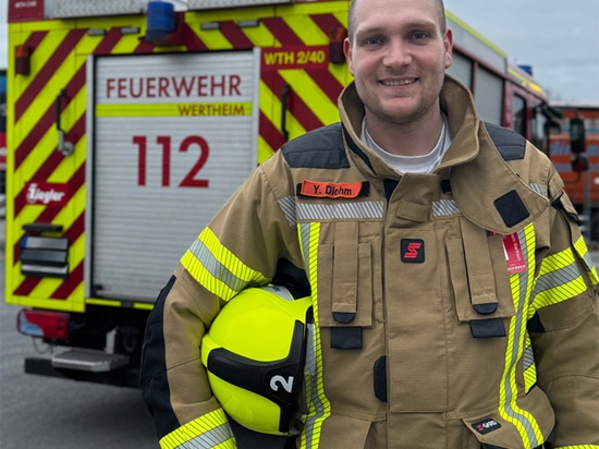 Ehrenamt des Mitarbeiters Yannic Diehms bei der Feuerwehr