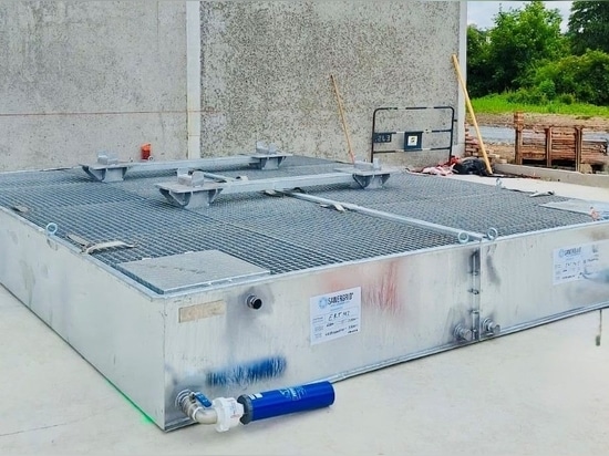 SONEC-Installation des modularen SANERGRID ERT MODULO 2-Auffangbeckens und SPI-Filter für die SNCF