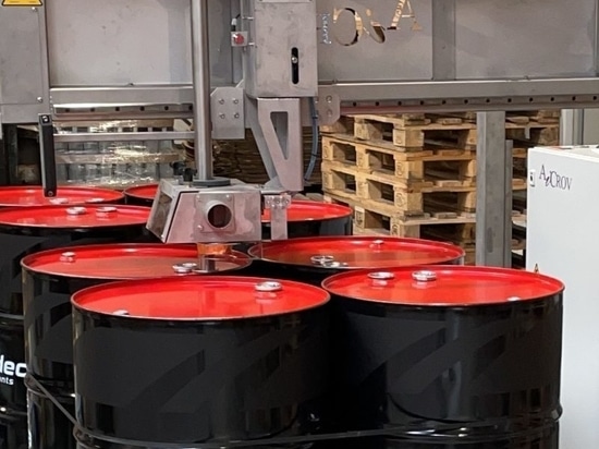 Neue Abfüllanlage für Fässer und IBCs für Schmierstoffe, Belgien