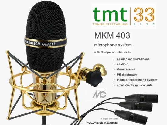 Der langen Tradition der Mikrofonentwicklung in Gefell folgend - Das neue kompakte Mehrkanal-Kondensatormikrofon MKM 403 mit Kapseln der Generation 4