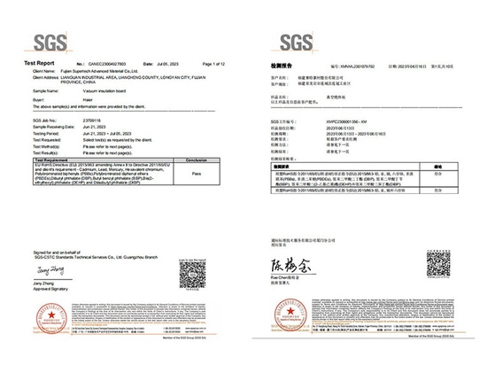 SGS-Ein energieeffizienter Kühlschrank Vakuum-Isolations-Paneel