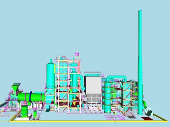 Ruidings EPC-Drehrohrofenanlage für 3000 t/Jahr gefährlichen chemischen Abfall