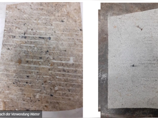 Filtertuch vor und nach der Verwendung Watter