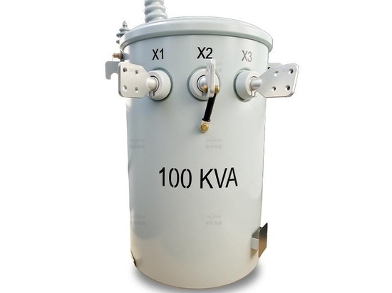 Einphasen-Masttransformator - 10-333 kVA, ANSI-Standard, ölgefüllt, 34,5 kV bis 120 V, Freileitungstransformator für Versorgungsunternehmen und gewerbliche Anwendungen