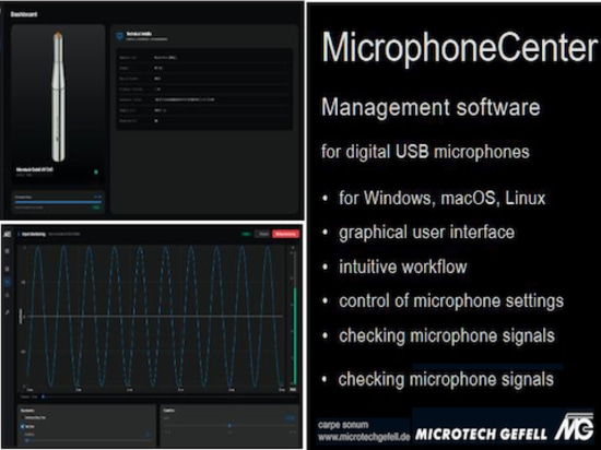 Die neue Administrationssoftware MicrophoneCenter