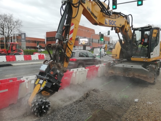 MB-R fräse für eine U-Bahn-Baustelle