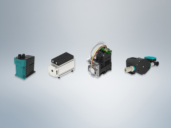 KNF stellt die Intelligent Pump Features Flow Control, Pressure Control, Vacuum Control und Versatile Dosing vor