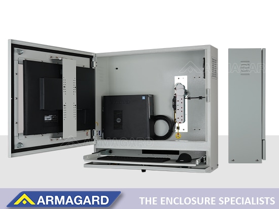 Präsentation des neuen Armagard Industrial 27-Zoll Staubdichter Industrie-PC-Schranks