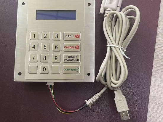Edelstahltastatur mit LCD-Bildschirm