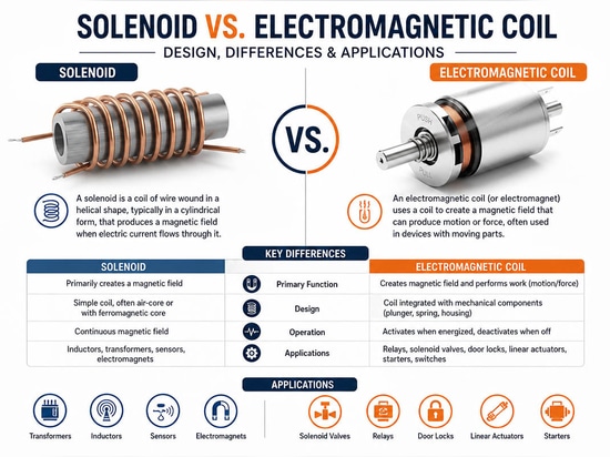 Magnetventil vs. elektromagnetische Spule