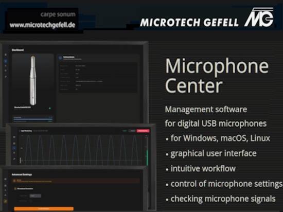 Die neue Software Microphoncenter erweitert das MV 240 USB um eine leistungsstarke Verwaltungs  und Konfigurationsplattform