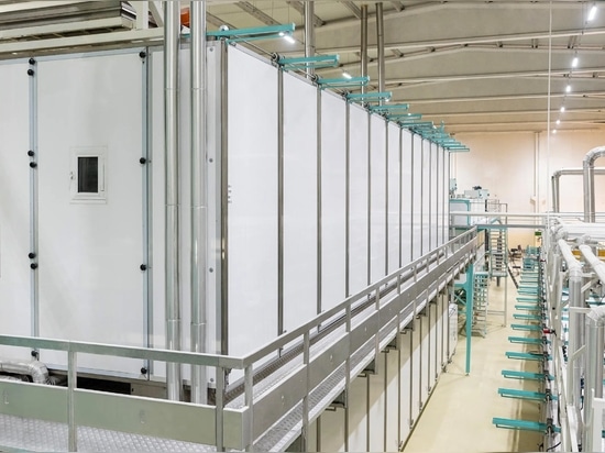 Mehrstufige Trocknungsanlage einer Produktionslinie für Kurzform-Nudeln