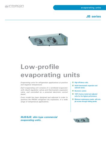 Low-profile evaporating units