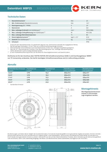 Magnet Pulver Bremse 25