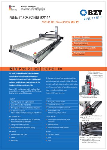 PORTAL MILLING MACHINE BZT PF