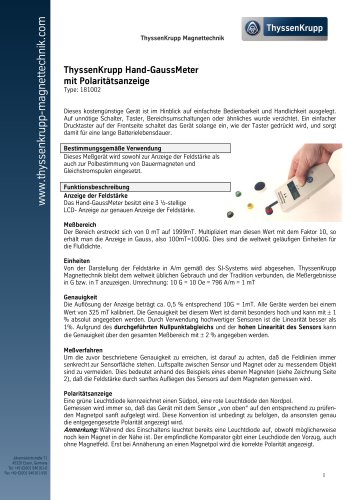 ThyssenKrupp Hand-GaussMeter