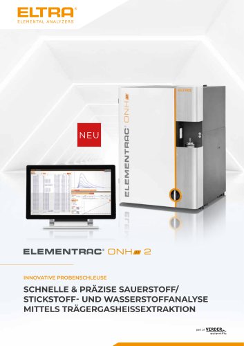 Sauerstoff / Stickstoff / Wasserstoff Analysator ELEMENTRAC ONH-p 2