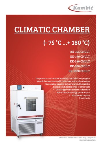 CLIMATIC CHAMBER (- 75 °C …+ 180 °C)