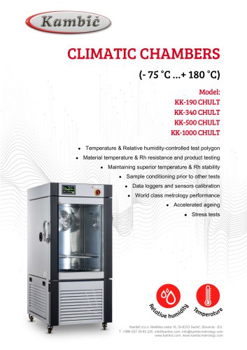 CLIMATIC CHAMBER (- 75 &deg;C &hellip;+ 180 &deg;C)