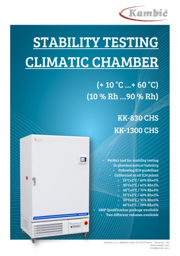 STABILITY TESTING CLIMATIC CHAMBER