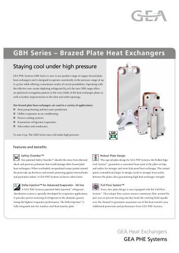 GBH Series - Brazed Plate Heat Exchangers