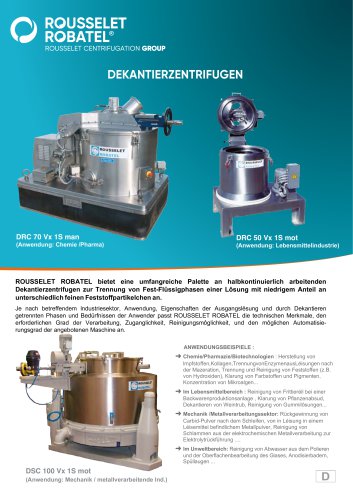 Dekantierzentrifugen