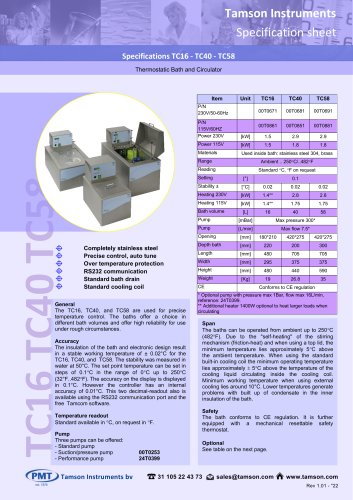 TC16 Bath/circulator