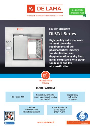 De Lama: DLST-L - DHS Dry Heat Over for Sterilization and depyrogenation