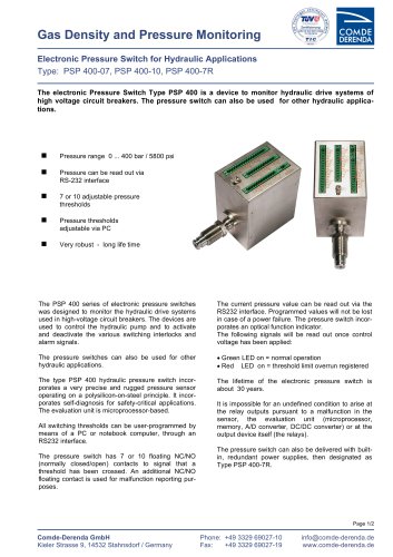 Pressure Switch PSP-400