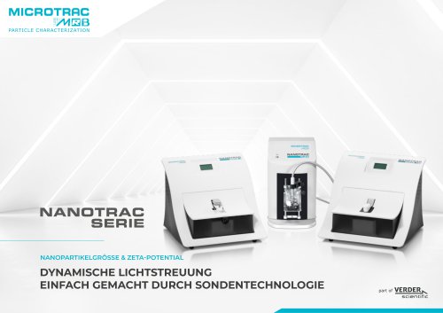 Dynamische Lichtstreuung mit der Nanotrac Serie