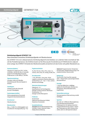 Dichtheitspr&uuml;fger&auml;t CETATEST 725