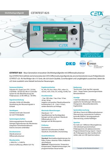 Dichtheitspr&uuml;fger&auml;t CETATEST 825