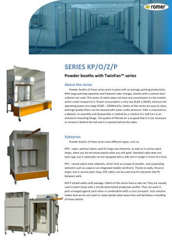 Powder coating booth SERIES KPOZP