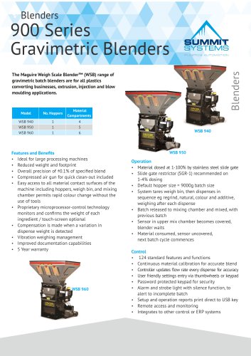 Blenders 900 Series Gravimetric Blenders