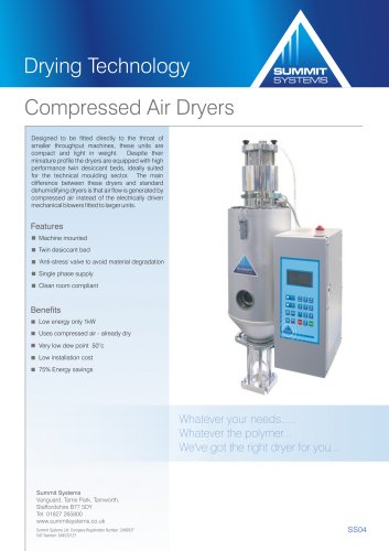 Compressed air dryers