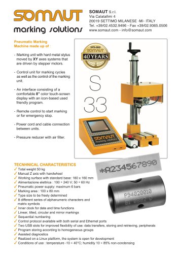 Pneumatic marking S33