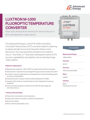 Luxtron M-1000 Datasheet