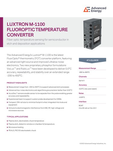 Luxtron M-1100 Datasheet