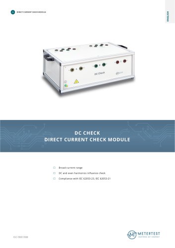 DC CHECK DIRECT CURRENT CHECK MODULE