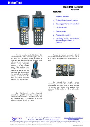 Hand held terminal