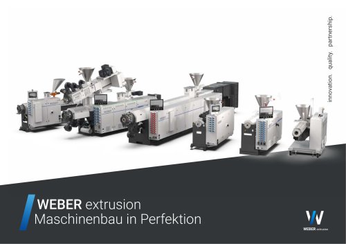 WEBER extrusion - Maschinenbau in Perfektion