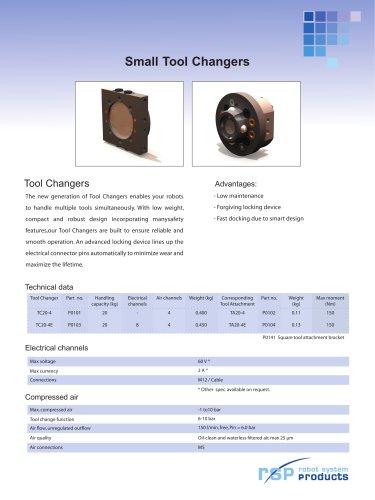 Tool Changers, up to 20 kg