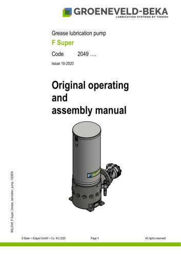 Original operating and assembly manual 