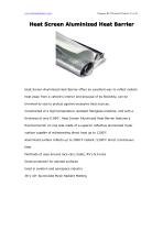 Heat Screen Aluminized Heat Barrier